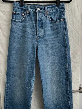 Levis Ribcage Straight Ankle Women's Jeans - Dance Around - Medium Wash